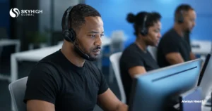 What is customer support outsourcing — professional support team at work, SkyHigh Global guide